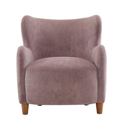 Christopher Knight Home Auden Wingback Accent Chair, Fabric Club Chair, Velvet Upholstered Armchair,Curved Backrest Single Sofa,Soft Cushion Seating, Reading Lounge Chair for Living Room, Dusty Orchid
