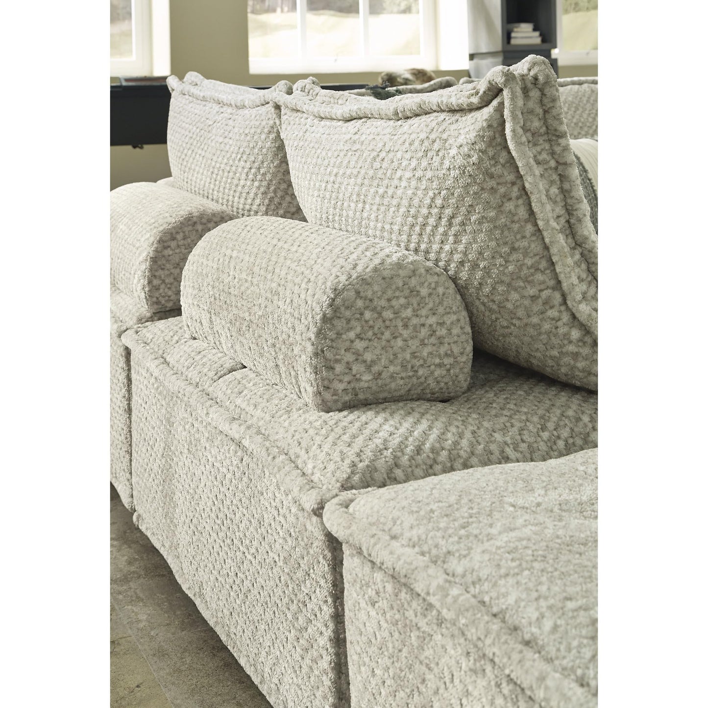 Signature Design by Ashley Bales Casual L-Shaped Modular Tufted 3-Piece Modular Seating with Non-Slip Decking, Beige