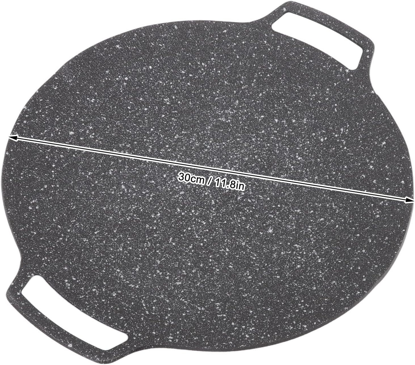 Korean Grill Pan with Non Stick 6 Layer Coating, Round Grill Pan with Pouch for Induction and Electric Cooktops