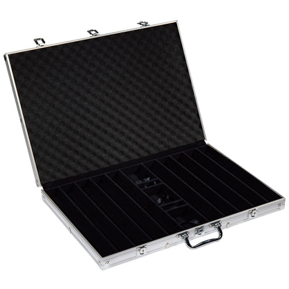 Claysmith Gaming 1,000 Ct The Mint Poker Set - 13g Clay Composite Chips with Aluminum Case, Playing Cards, & Dealer Button