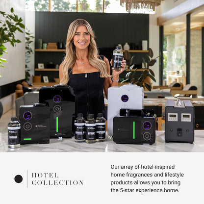Hotel Collection-Studio Pro Essential Oil Diffuser-600 sq ft Coverage-Cordless & Portable with Remote-Cold-Air Diffusion Technology-Air Freshener-Black-Works Exclusively with Pro Pod Bottles