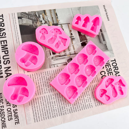 Mushroom Chocolate Molds, Mushroom Shaped Silicone Molds, Cute Candy Vegetable Fondant Molds, Cake Candy Chocolate Polymer Clay, Gummy, Crafting Projects Cupcake Topper Decor