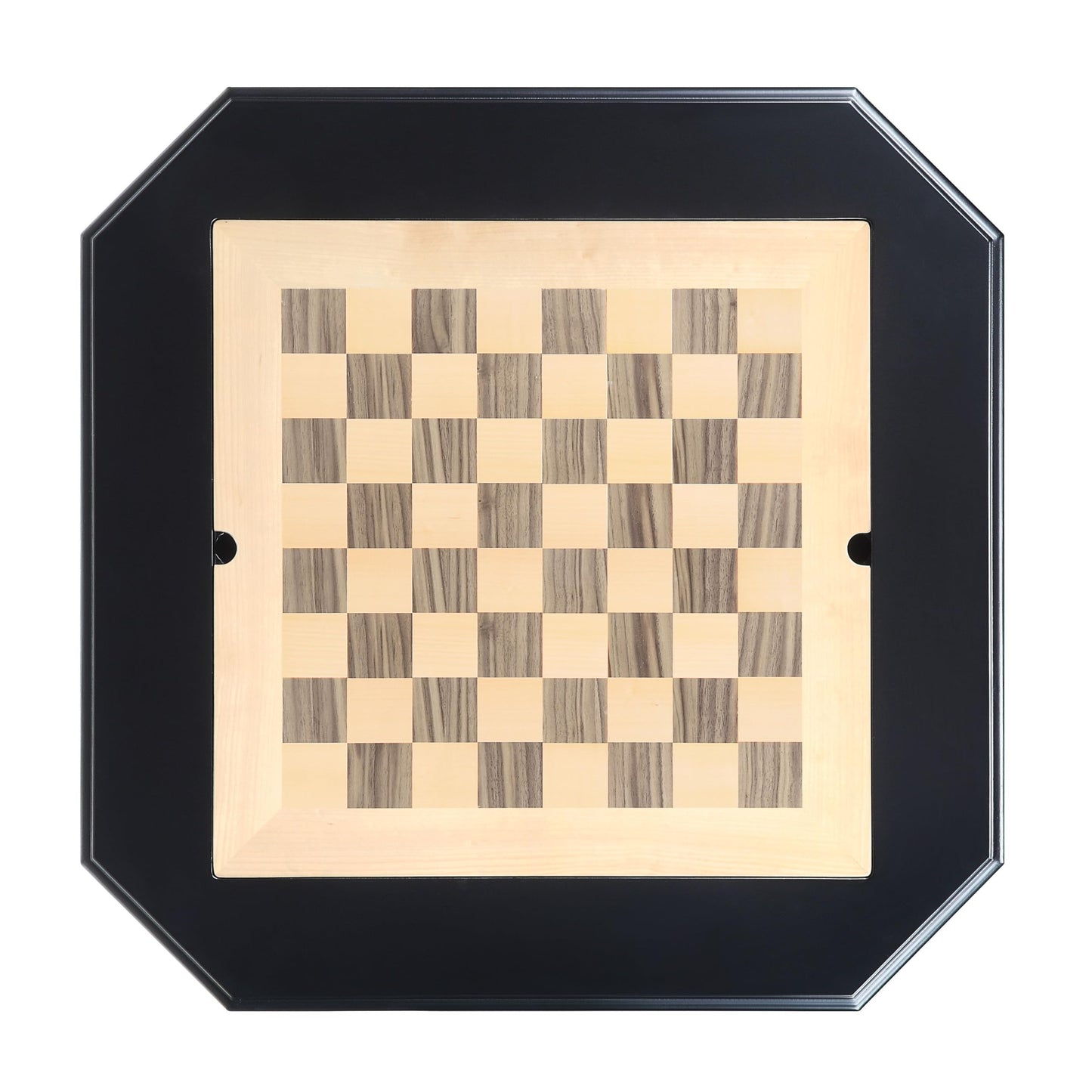 ComeWay Chess Table, Reversible Chess Checker Game Table with 2 Drawers for Family Entertainment Room, 3-in-1 Square Game Tray for Chess Checker Backgammon, Black