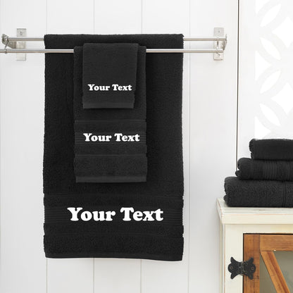 3-Piece Set; 1 1 1 Personalize Your Towels with Custom Embroidery: Names, Monograms, and Initials. Perfect For Kids