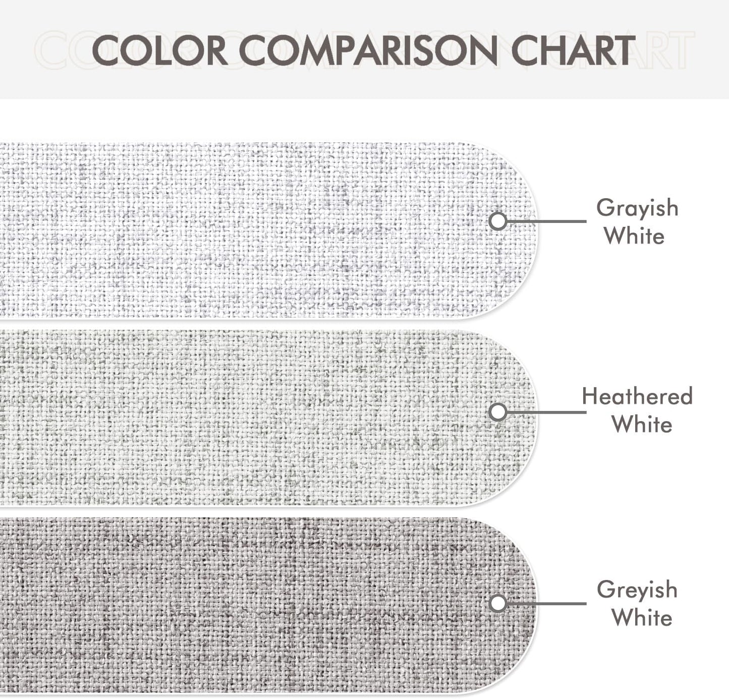 MIULEE Blackout Curtains - 100% Thermal Insulated Linen Texture Drapes | Grayish White, 52x96 Inch (2 Panels)