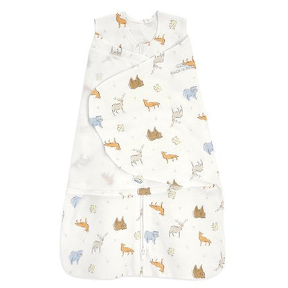 HALO 100% Cotton Sleepsack Swaddle - 3-Way Adjustable Wearable Blanket, TOG 1.5, Forest Friends, Small (3-6 Months)