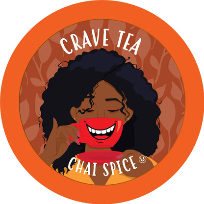 Crave Beverages Tea Pods, Chai Spice for Keurig K Cup Brewers, 100 Count