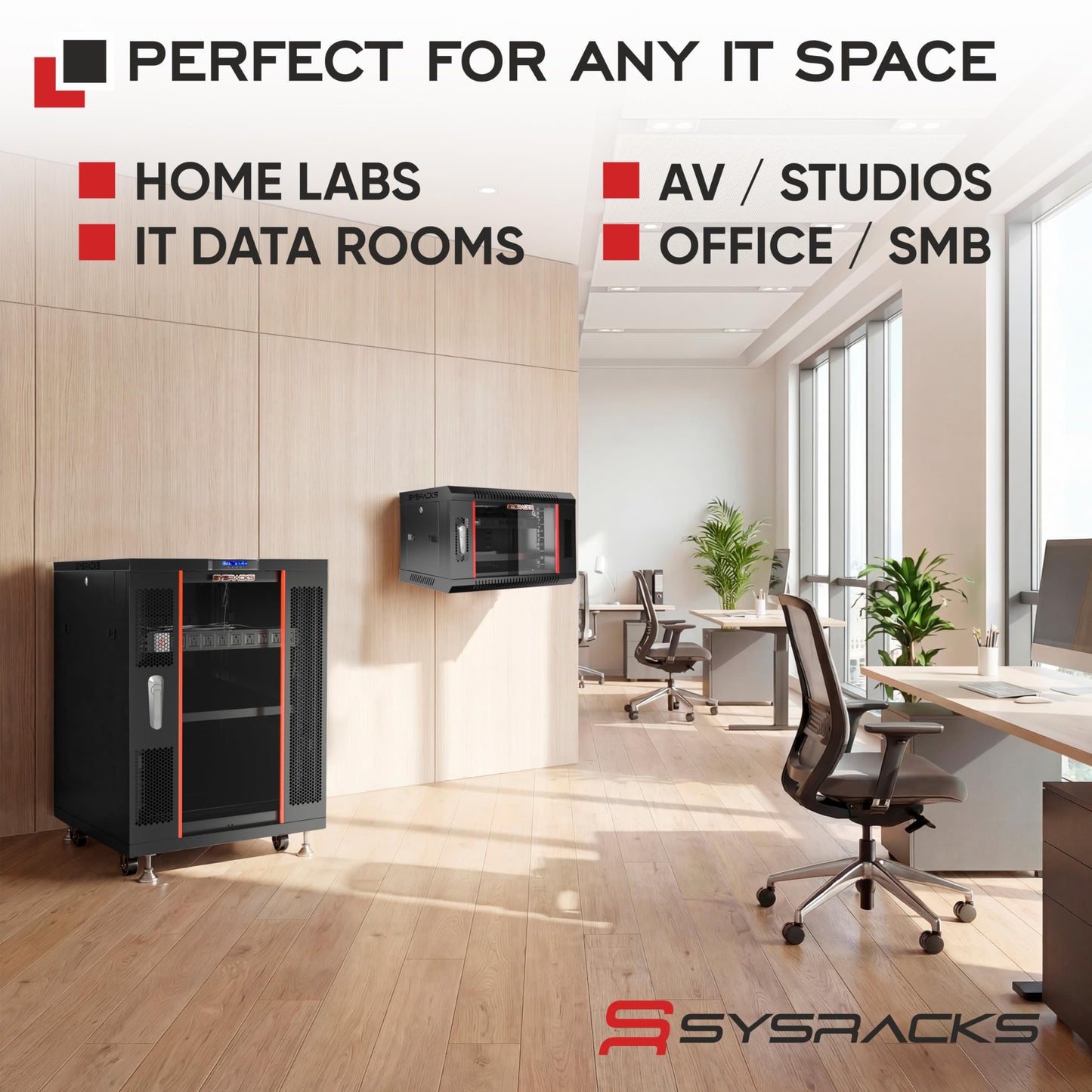 15U Wall Mount Server Rack Cabinet, 19” Locking Network Rack, 24” Deep, Glass Door, with Fan, PDU and Shelf