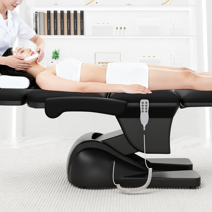Dolonm 3 Motor Electric Chair, Hand Remote Controlled Adjustable, Hydraulic System for Medical Treatment Exam, Facial, Spa, Eyelash, Tattoo, Podiatry Treatment Beauty Massage - Black