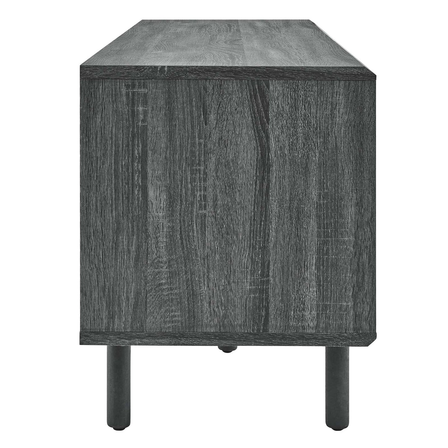 Modway Kurtis TV and Vinyl Record Stand, Charcoal