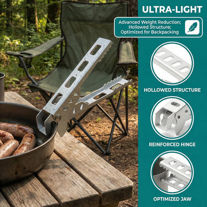YERGOFE Pan Gripper Camping Kitchen Essentials - Detachable Handle for Pots and Pans Camping Essential Ourdoor Kitchen Cookware (Multi Colors 4PK)