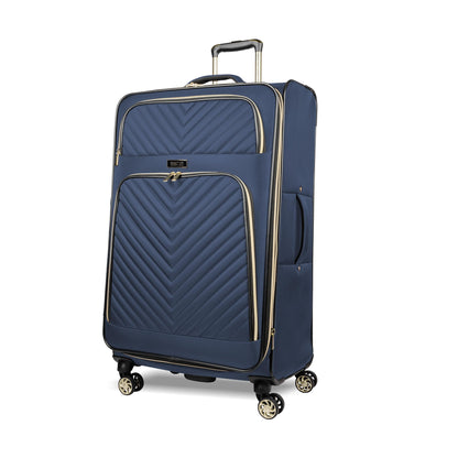 Kenneth Cole REACTION Chelsea Chevron Quilted Luggage, Navy, 3-Piece Set (20"/24"/28")