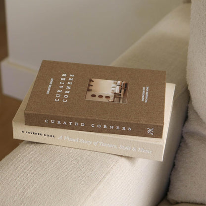 2 Decorative Books for Home Decor - Linen Fake Books for Decorating Bookshelf, Coffee Table, Shelves - Faux Book Box