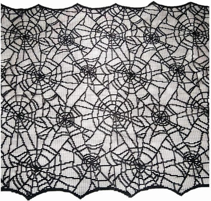 ibohr Halloween Table Runner with Spider Web Lace, Festival Table Decoration for Parties, 18 X 72 Inch