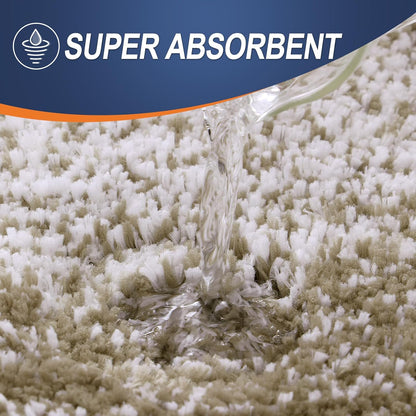 OLANLY Large Bathroom Rug Mat - Extra Soft Absorbent Microfiber | Quick-Dry, Machine Washable, Coffee 44x32