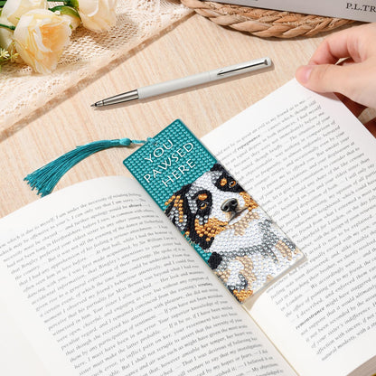 6 PCS Diamond Art Kits Bookmarks Diamond Painting Bookmark, 5D DIY Book Marks Dimond Art Paintings Gem Art, Acrylic Bookmarks with Tassels,Arts and Crafts for Adults Reading Gifts for Book Lovers