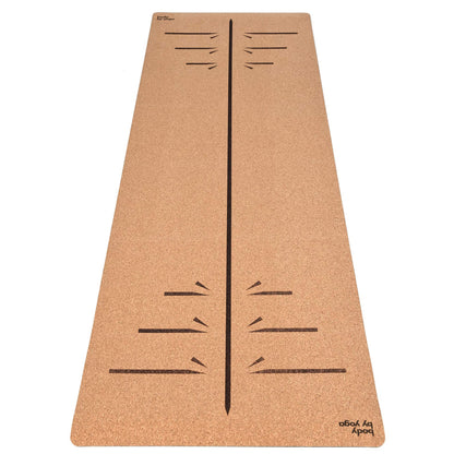 Luxury Cork Yoga Mat - Non Slip, Extra Thick Grip. Thicker, Longer, and Wider for More Comfort and Support. Tough Enough For Hot Yoga. Natural, Non Toxic, and Eco Friendly. Optional Alignment Lines.