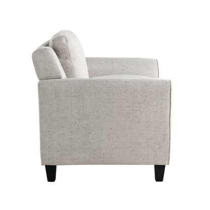 Studio Living Harrington 35.4" Arm Chair, Transitional Modern, Pocket Coil Comfort, Easy Assembly, Woven Fabric, Beige