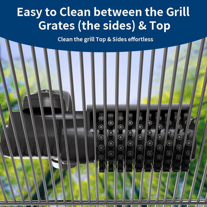 Electric Grill Brush Rechargeable, 3 Powerful Speed BBQ Grill Brush for Outdoor Grill, 180° Adjustable, Stainless Steel Rotary Brush Head, Automatic Grill Cleaning Brush for Camping Outdoor Grill