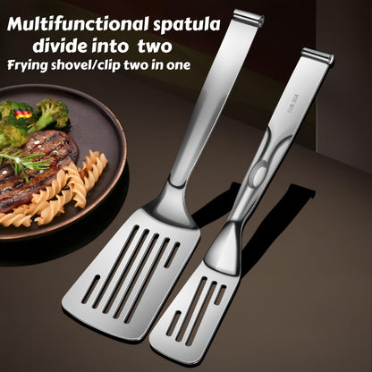 Huakai New Kitchen Cooking Tongs, Multifunctional Frying Spatula with Detachable Design, 304 Stainless Steel, Perfect for Grilling, Cooking, Frying, and Griddling (12.8 Inch)