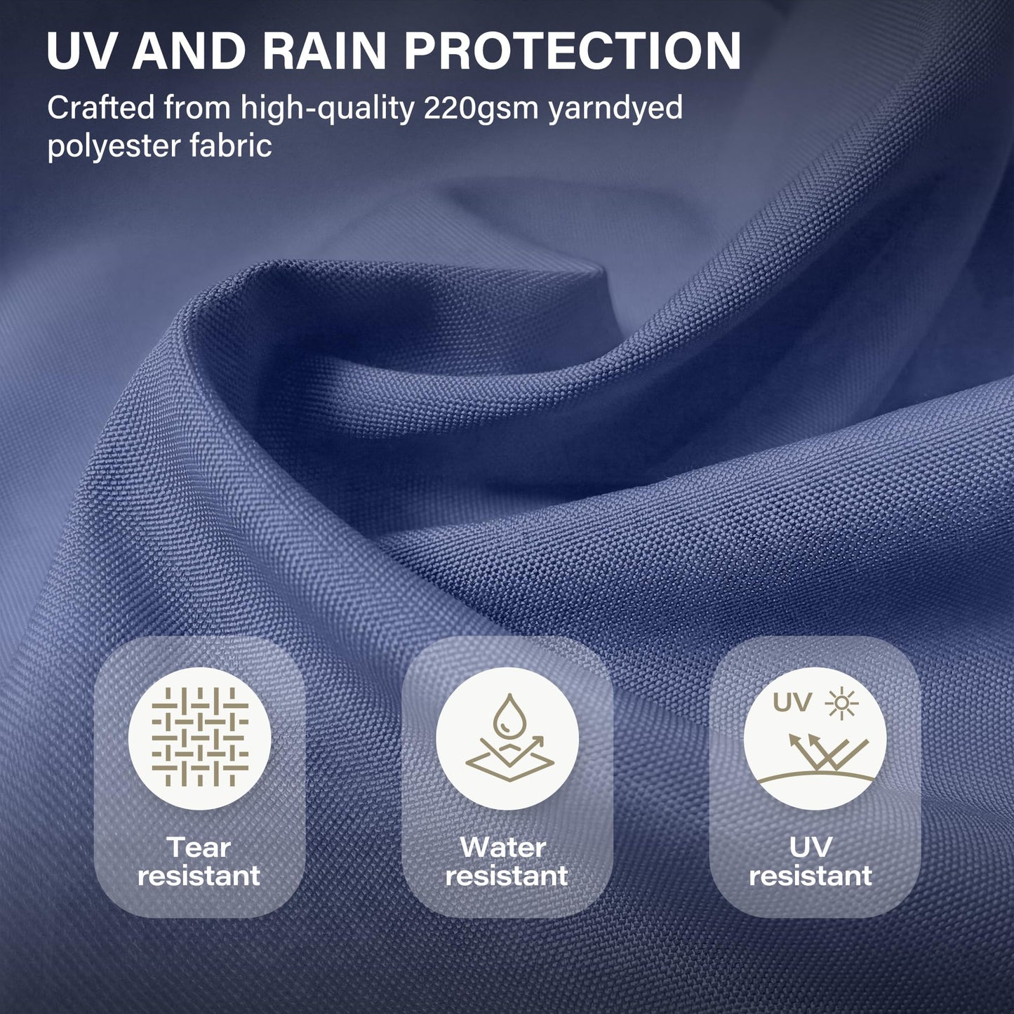 EO Living 11 Feet Patio Umbrella Outdoor Cantilever Square Umbrella Heavy Duty Aluminum Offset Umbrella with 360-degree Rotation for Garden Deck Pool Patio（Squre Blue）