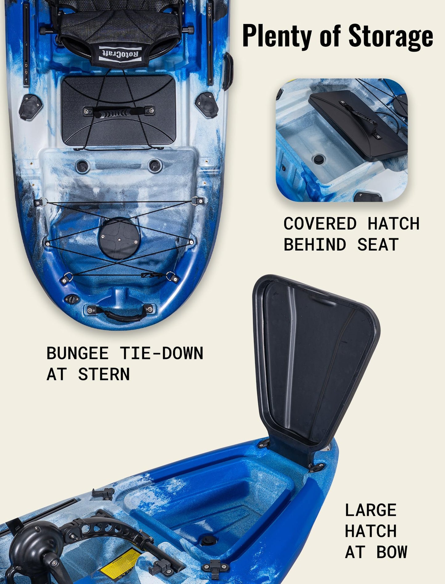 RC 10' Single Pedal Kayak - Propeller Drive (Grey Camo)