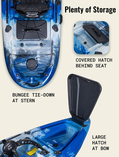 RC 10' Single Pedal Kayak - Propeller Drive (Green Camo)