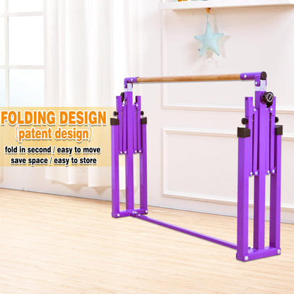 Marfual 5 Ft Fold Gymnastic Bar with Mat Kip Bar with Mat with Professional 4 Ft Width for Kids and Girl and Teenage Home and Club Use