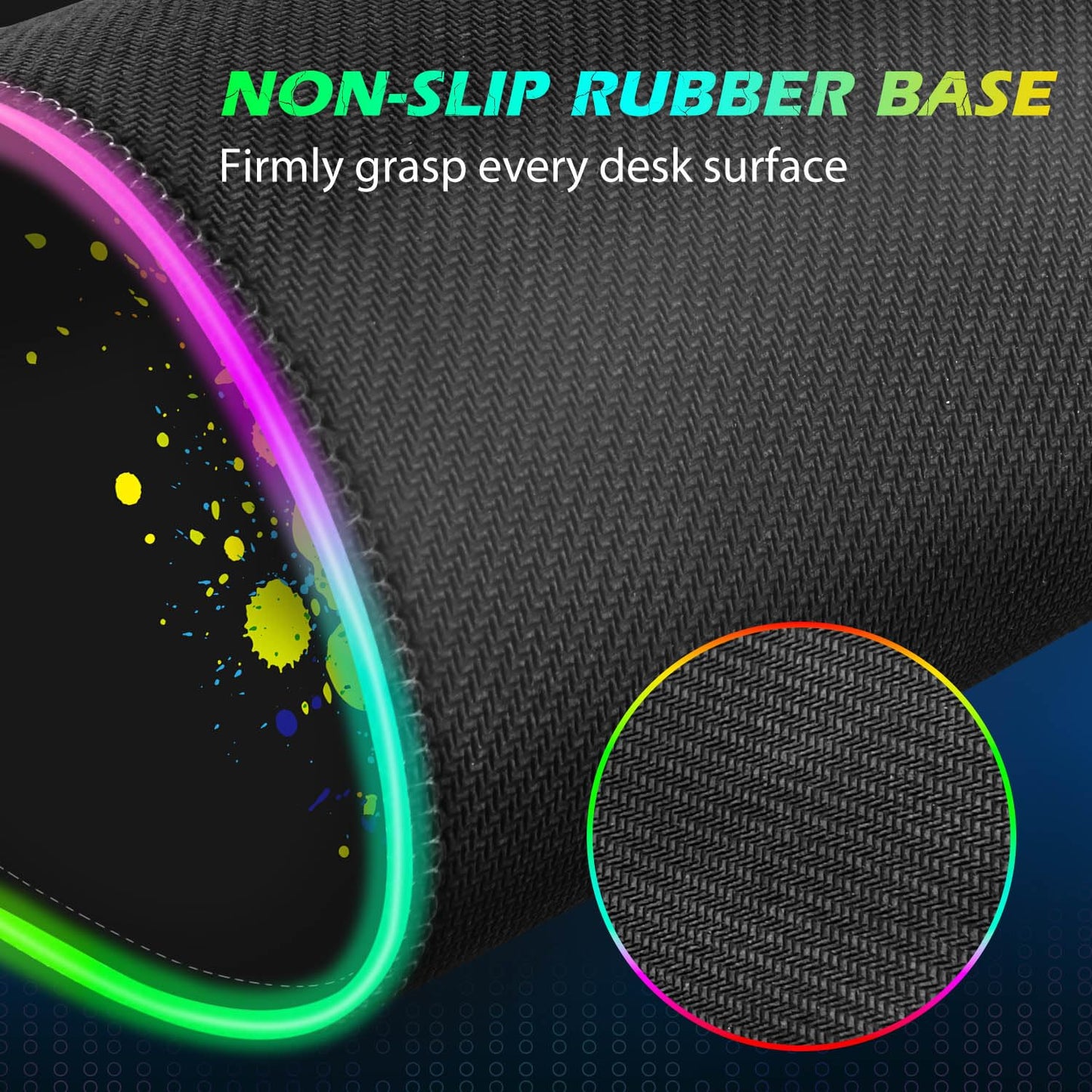 ToLuLu RGB Gaming Wireless Charging Mouse Pad, 5/7.5/10/15W 10 Light Modes LED Mouse Pad Computer Keyboard Mat Mousepad, 800x300x4MM Extended Large Desk Mat for Gaming, MacBook, Laptop, PC, Galaxy