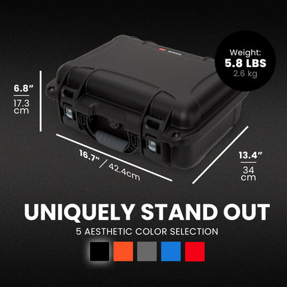 NANUK 920 Hard Case with Padded Divider, IP67 Waterproof, Dustproof and Impact Resistant, 16.7” x 13.4” x 6.8”, Rugged Construction for Ultimate Protection, Made in Canada – Black