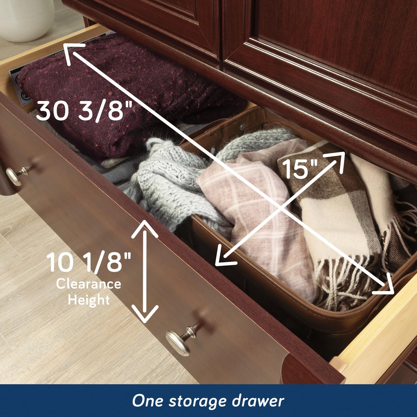 Sauder Palladia Armoire, Select Cherry finish
