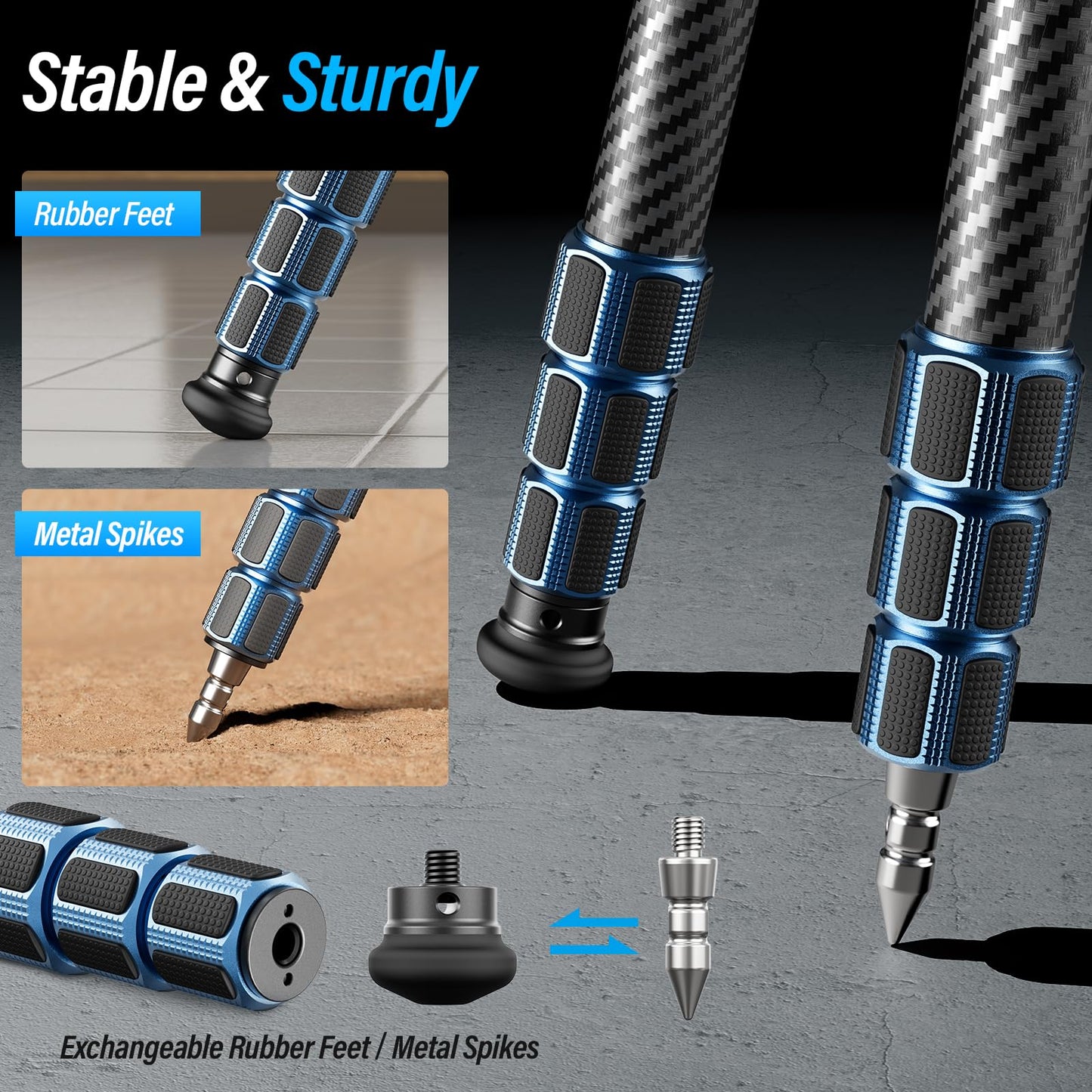 SIRUI AM-324 Professional Camera Tripod with AM-40 Low Gravity Ball Head, 60.4” Carbon Fiber Heavy Duty Tripod for Mirrorless Camera, DSLR, 4 Sections, 32mm Max Tube, Max Load 39.8lb/18kg