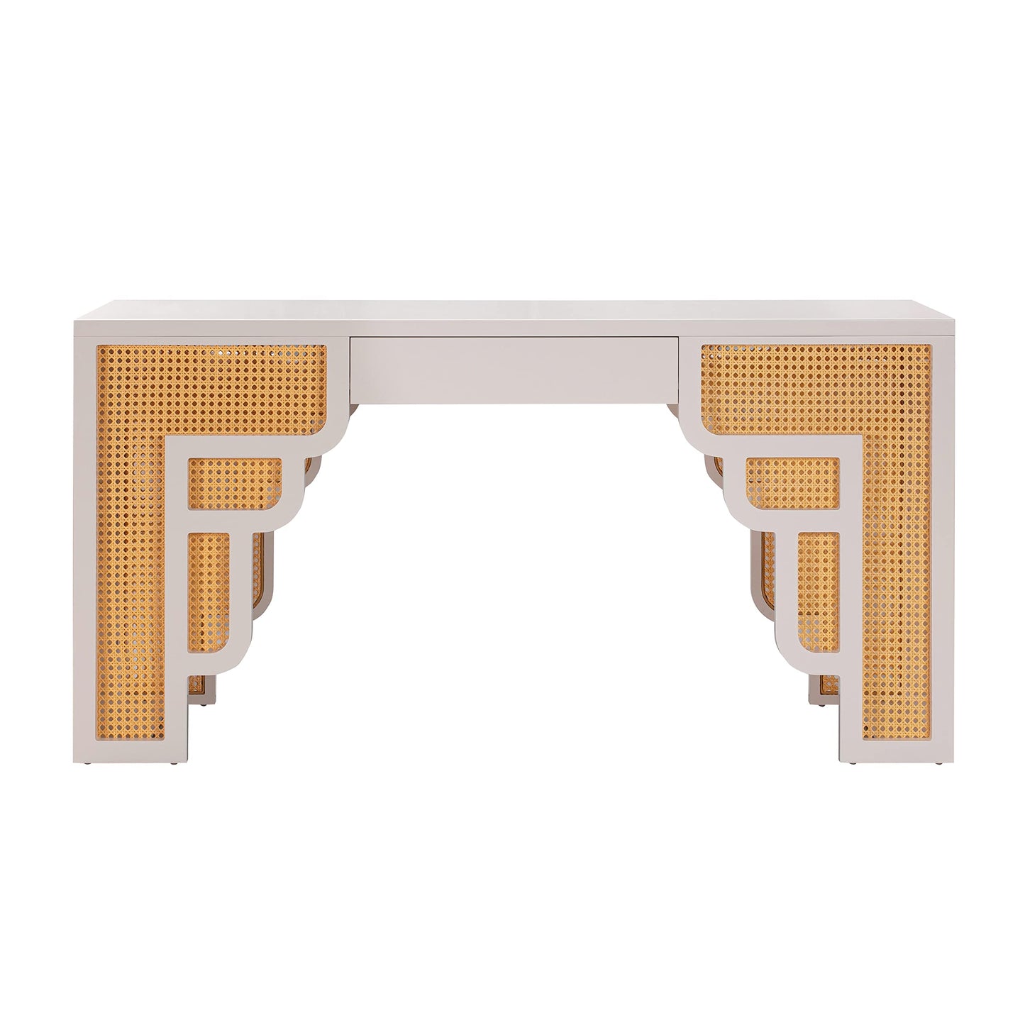 Tov Furniture Suzie Rattan Executive Desk (Cream)