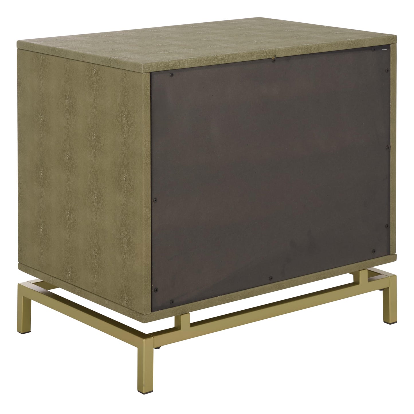 Safavieh Home Collection Meilana Light Taupe/Brass 1-Shelf 1-Drawer Nightstand