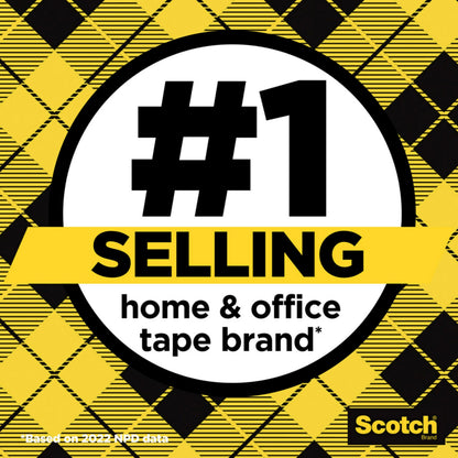 Scotch Double Sided Tape with Tape Dispenser, Office and School Supplies for Arts and Crafts, Alternative to Scrapbooking-Tape, 0.5 in. x 400 in., 2 Rolls with Dispensers (Pack of 2)