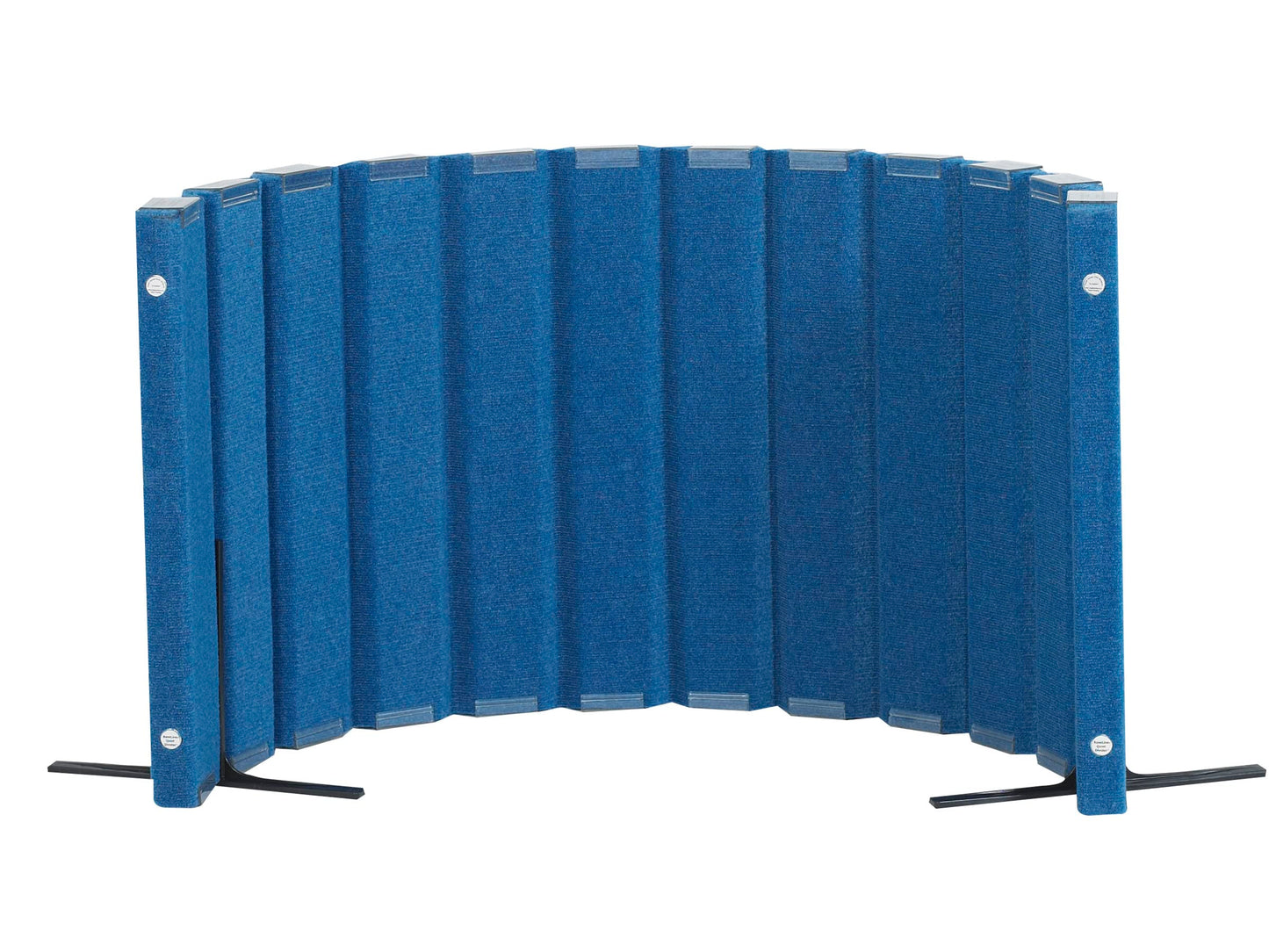 Angeles 30" x 6' Quiet Divider With Sound Dampening Panels, Freestanding Room Divider Wall, Blue