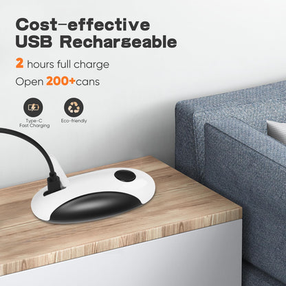 Electric Can Opener, Can Opener Electric Fits All Can Sizes, One Touch USB Rechargeable Automatic Can Opener for Kitchen and Seniors with Arthritis, Chef, Portable Kitchen Gadgets