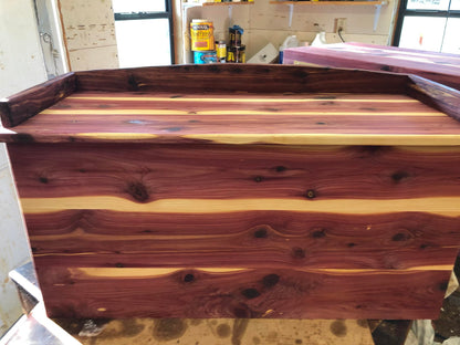 cedar chest, hope and keepsake storage, cabin and bedroom furniture, storage trunk, wooden cedar chest, real wood furniture