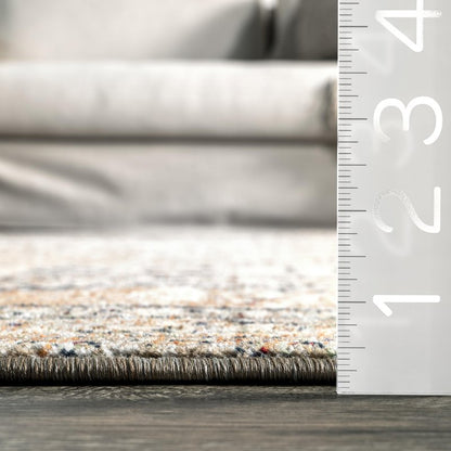 nuLOOM Fringed Performance Indoor Area Rug, Power Loomed, Easy Clean, Durable, Non-Shed, 4' x 6', Charvi Multi