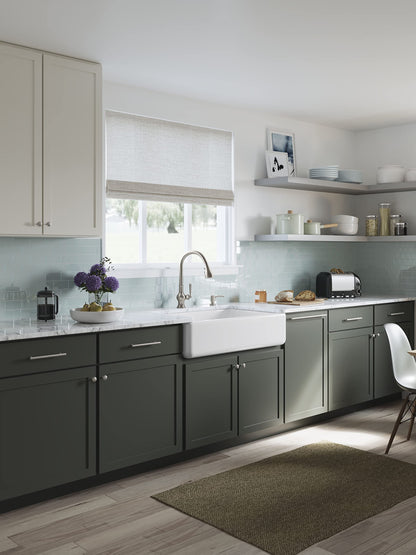 KOHLER Whitehaven® 35-3/4" Farmhouse Undermount Kitchen Sink, Single-Bowl Kitchen Sinks, Self-Trimming Tall Apron Front, K-6489-0, White