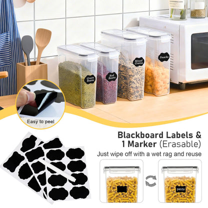 SHIMYUE 11 Pack Cereal Containers Storage Set (4L, 2.5L), Cereal Storage Containers with Pour Lids, Cereal Dispenser Pantry Organization Canister for Rice, Flour, Spaghetti, Oats,BPA Free, Leak Proof