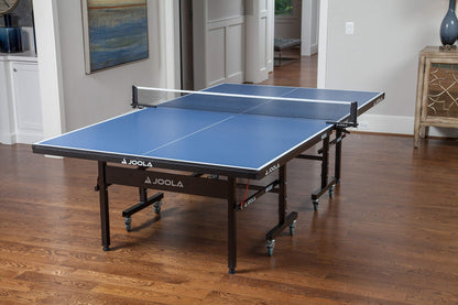 JOOLA Inside - Professional MDF Indoor Table Tennis Table with Quick Clamp Ping Pong Net and Post Set - 10 Minute Easy Assembly - Ping Pong Table with Single Player Playback Mode
