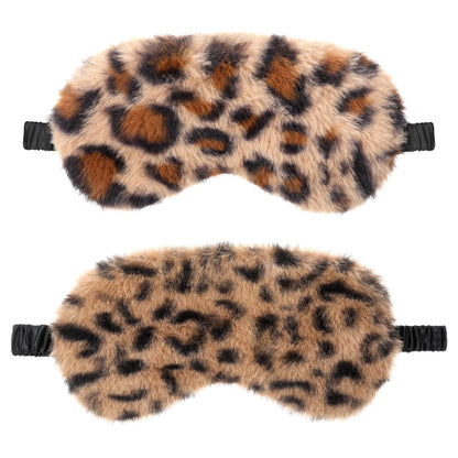 2 Pack Plush Sleeping Eye Mask Soft Plush Eye Mask Fuffy Eye Cover Comfortable Sleep Mask Blindfold Rainbow Faux Fur Eye Shade for Women, Men and Kids Travel Nap Sleeping 565488_2_3pL1H9vJ3