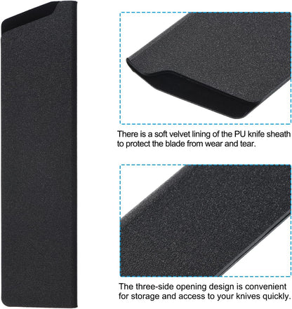 PATIKIL ABS Knife Cover Sleeves for 8" Chef Knife, Universal Knife Sheath for Home Kitchen, Black