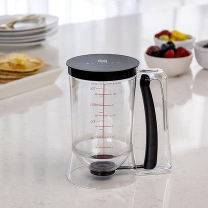 Pancake Batter Dispenser Baking Tool for Cupcakes, Crepes, Waffles, Muffins, Funnel Cake, Griddle Breakfast Accessory