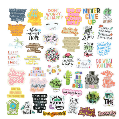 200pcs Motivational Quote Stickers, Inspirational Positive Affirmation Stickers for Women Adults Students Teens, Waterproof Vinyl Decals for Water Bottles Laptop Vision Board Supplies