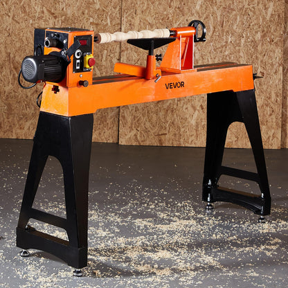 VEVOR 2 HP Wood Lathe, 18 x 40 Inches, 150–3200 RPM Variable Speed, Brushless DC Motor, Cast Iron Body, Tool Rest