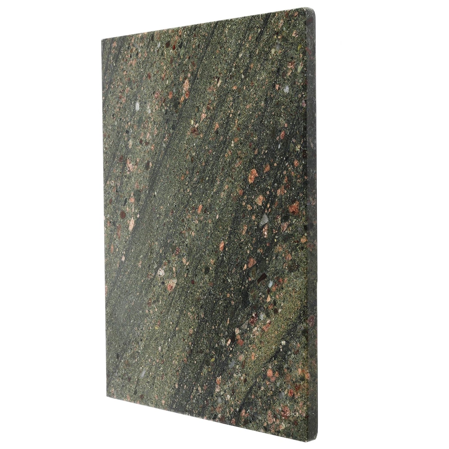 Koville Granite Cutting Board for Kitchen, 20x16 Inches Large Stone Slab Cheese Board, Rectangular Serving Board for Baking Charcuterie Pastry, Marble Cuttiing Board for Countertop(Green)