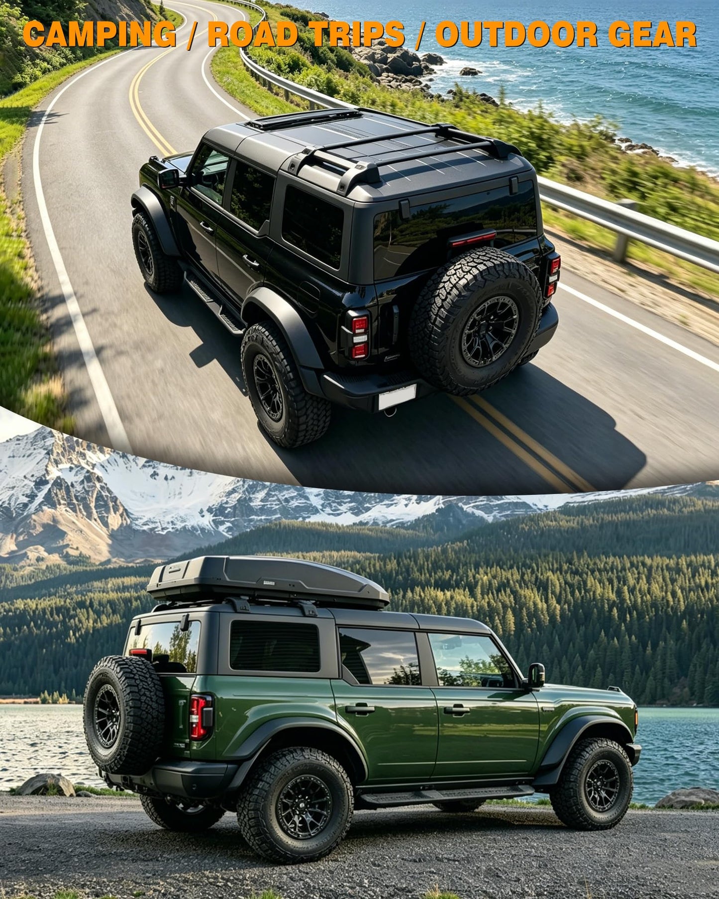 Snailfly Roof Rack Cross Bars 4PCS for Ford Bronco 2021-2026 Hard Top Only 2-Door & 4-Door - Aluminum Rooftop Cargo Luggage Carrier, Low Profile, (Not for Bronco Sport,Raptor, 4Door Badlands 2.7L)