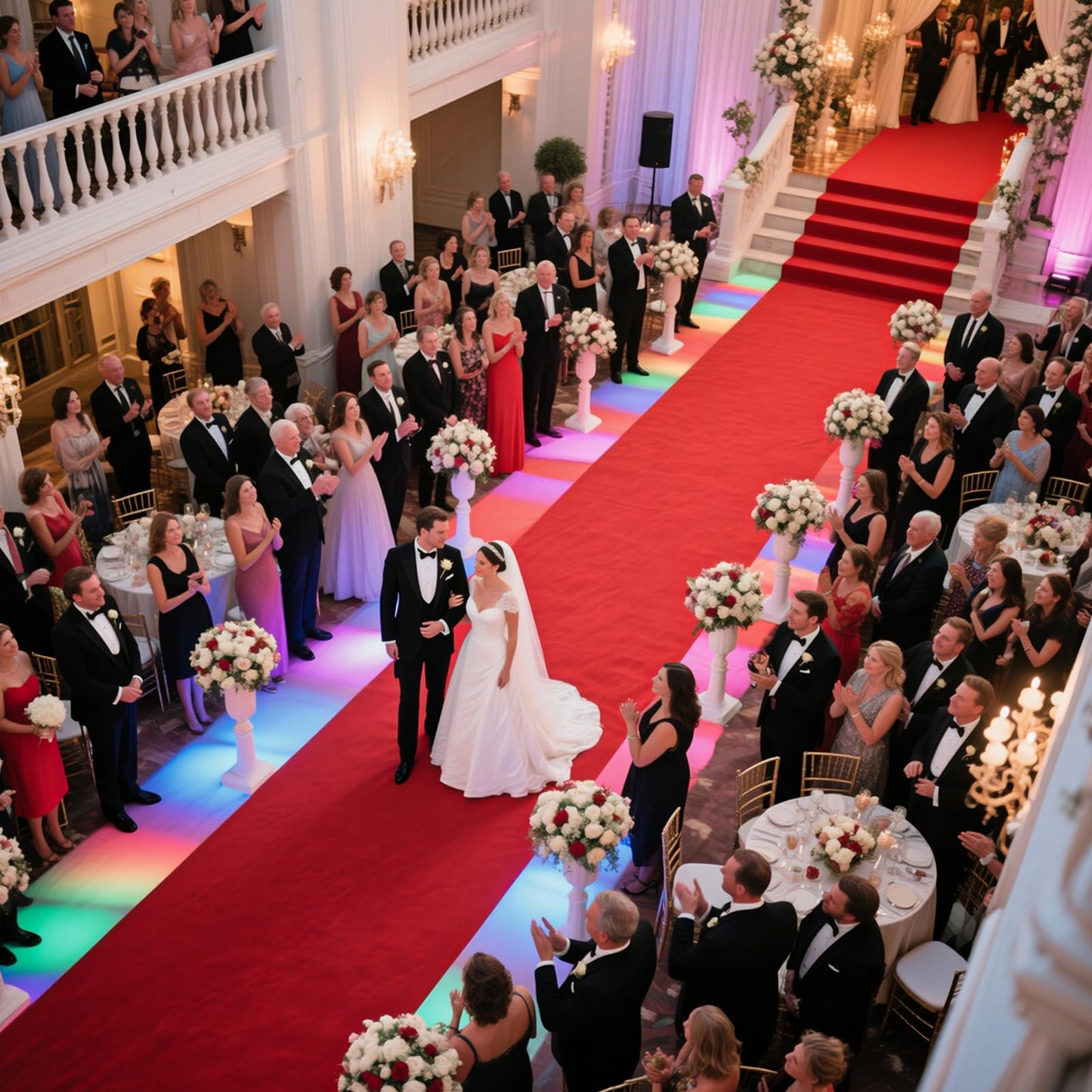 Extra Thick Red Carpet Runner 3 x 15Ft, Non-Slip TPR Rubber Backing, 450 GSM Heavy-Duty Aisle Runner Red Runner Rug for Wedding Ceremony, Hollywood Party, Graduation & Award Events